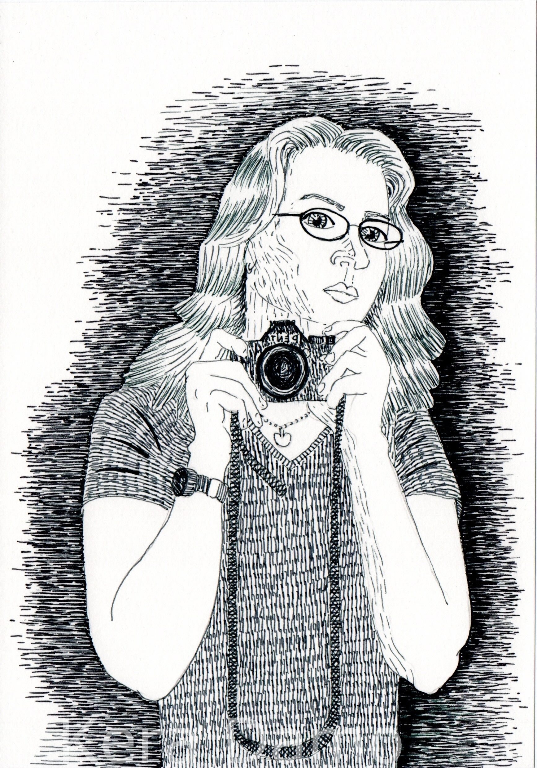 Day 26 of Inktober / Prompt: Camera / Materials: Micron pens - Made by visual artist Kera Damo from the Hague